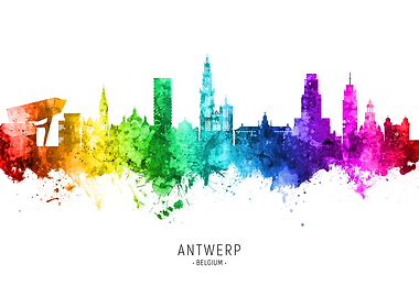 Antwerp Belgium Skyline