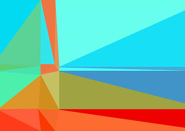 colorful triangle art