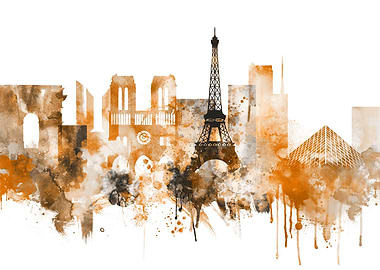 Paris France Skyline