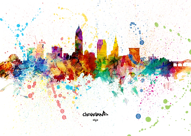 Cleveland Ohio Skyline