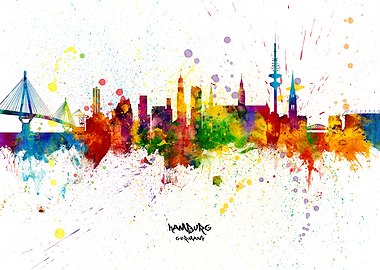 Hamburg Germany Skyline