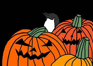 Halloween Penguin Pumpkins