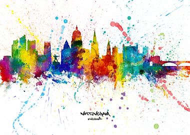 Nottingham England Skyline