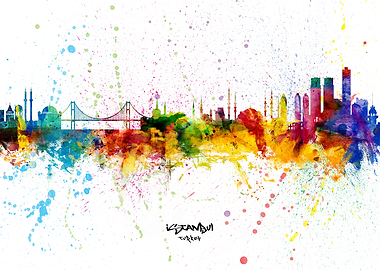 Istanbul Turkey Skyline