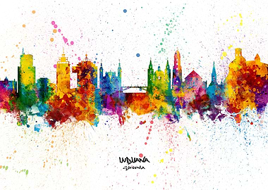 Ljubljana Slovenia Skyline