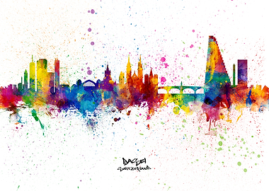 Basel Switzerland Skyline