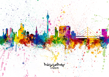 Dusseldorf Germany Skyline