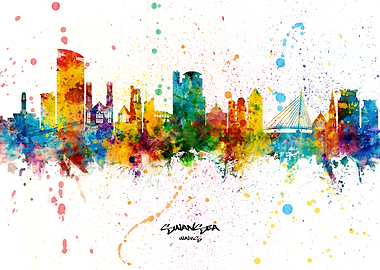 Swansea Wales Skyline