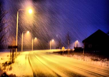 Purple Winters Night