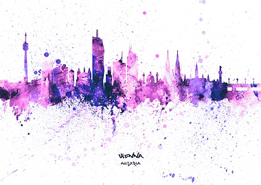 Vienna Austria Skyline