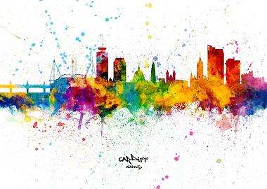 Cardiff Wales Skyline