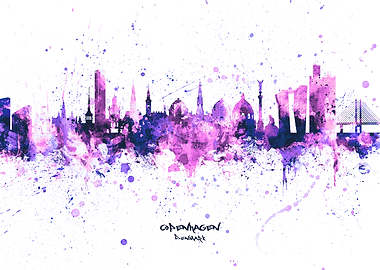 Copenhagen Denmark Skyline