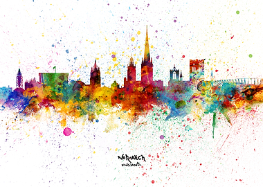Norwich England Skyline