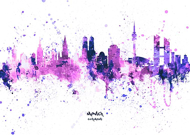 Munich Germany Skyline