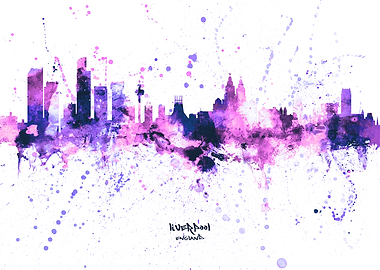 Liverpool England Skyline