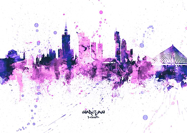 Warsaw Poland Skyline