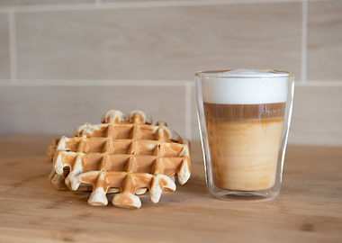Cappuccino with wafel