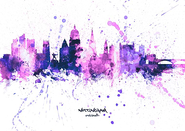 Nottingham England Skyline