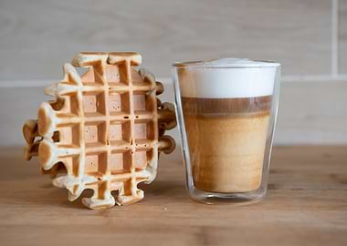 Cappuccino with wafel