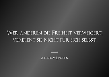 Wer anderen die Freiheit