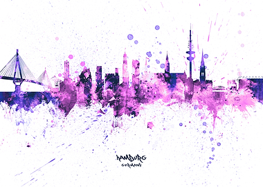 Hamburg Germany Skyline