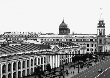 Saint Petersburg in black