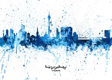 Dusseldorf Germany Skyline