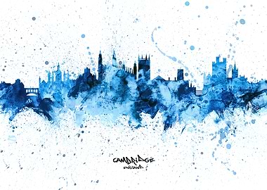 Cambridge England Skyline