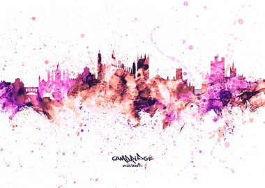 Cambridge England Skyline