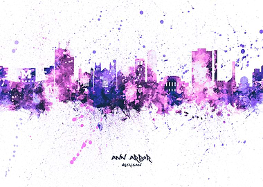 Ann Arbor Michigan Skyline