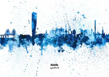 Malmo Sweden Skyline