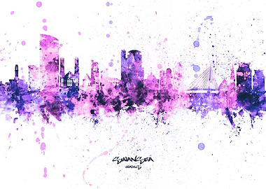 Swansea Wales Skyline