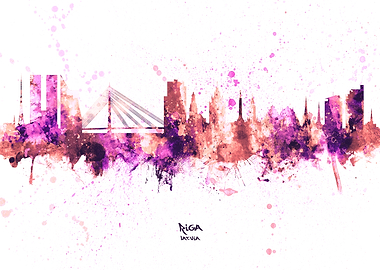 Riga Latvia Skyline