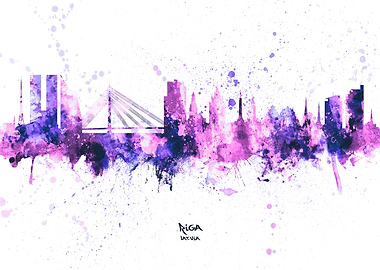 Riga Latvia Skyline