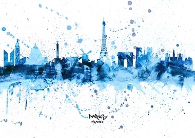 Paris France Skyline