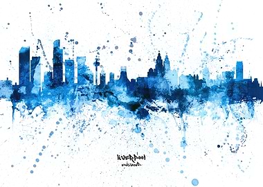 Liverpool England Skyline
