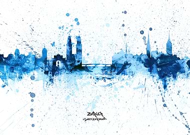 Zurich Switzerland Skyline