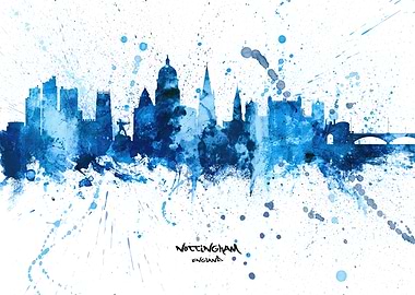 Nottingham England Skyline