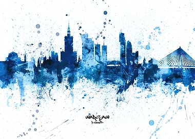 Warsaw Poland Skyline