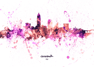 Cleveland Ohio Skyline