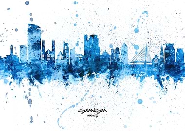 Swansea Wales Skyline