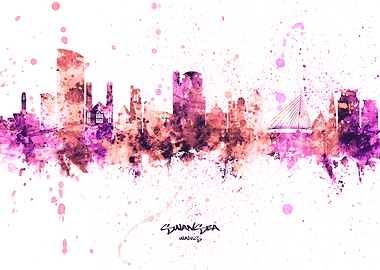 Swansea Wales Skyline