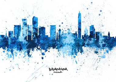 Birmingham England Skyline