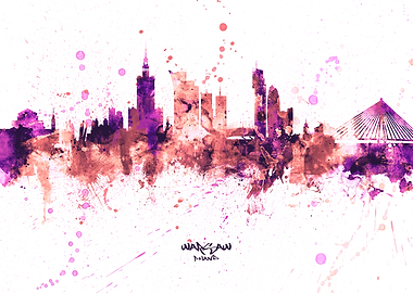 Warsaw Poland Skyline