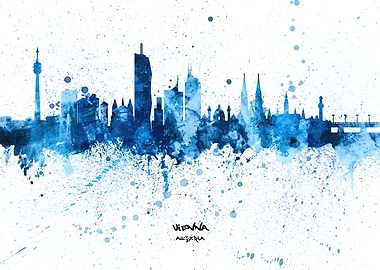 Vienna Austria Skyline