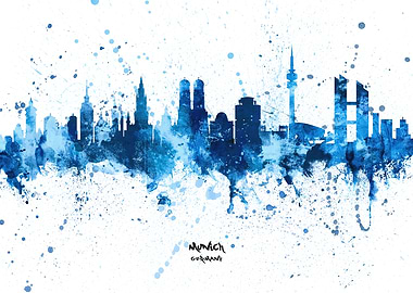 Munich Germany Skyline