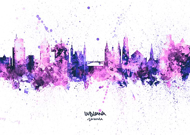 Ljubljana Slovenia Skyline