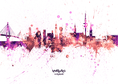 Hamburg Germany Skyline