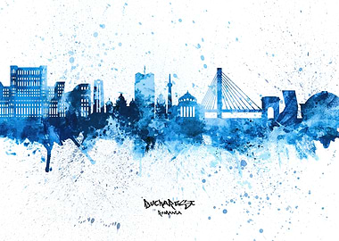 Bucharest Romania Skyline