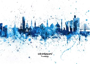 Copenhagen Denmark Skyline